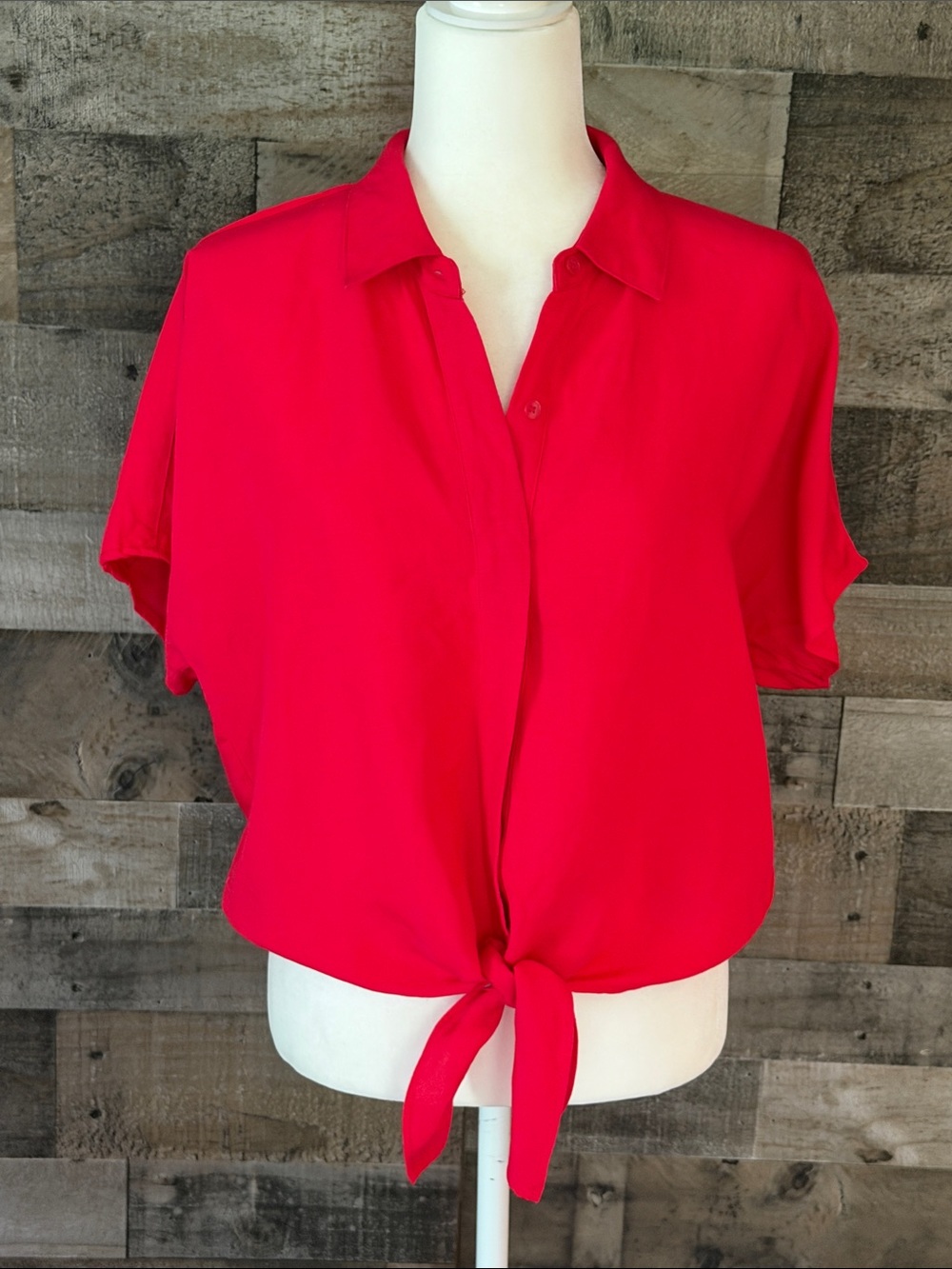 INC International Concepts Tie Front Top Size M